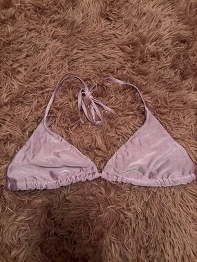 SHEIN Lavender Triangle Bikini Top -
